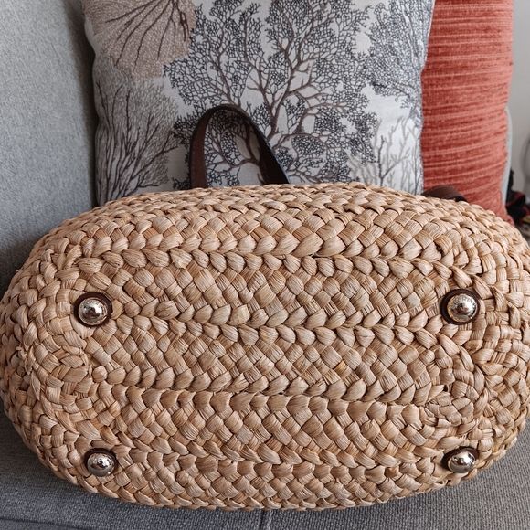 Michael Kors Tan and Brown Woven Tote Bag - Picture 14 of 14